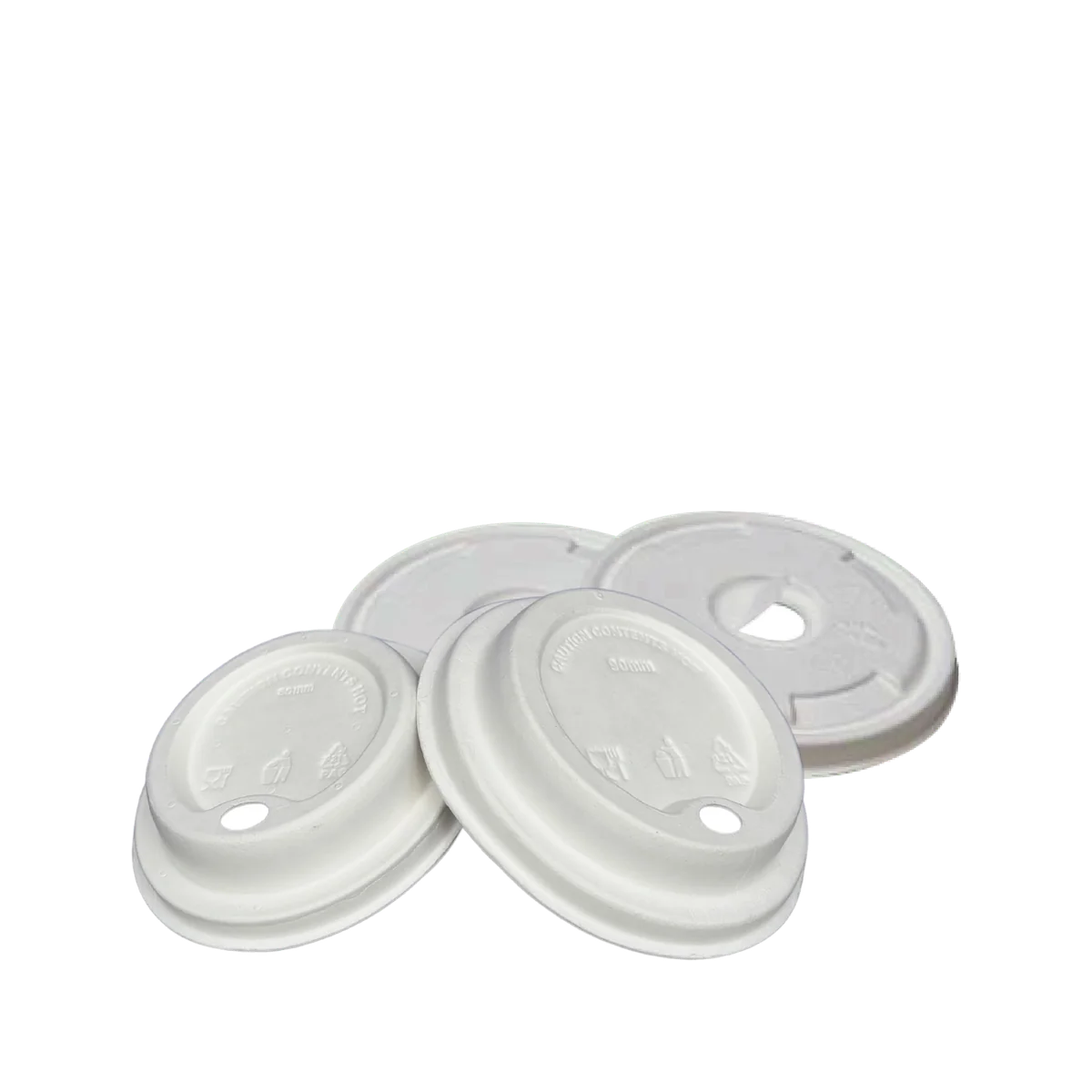 White sip-up lids for paper cups