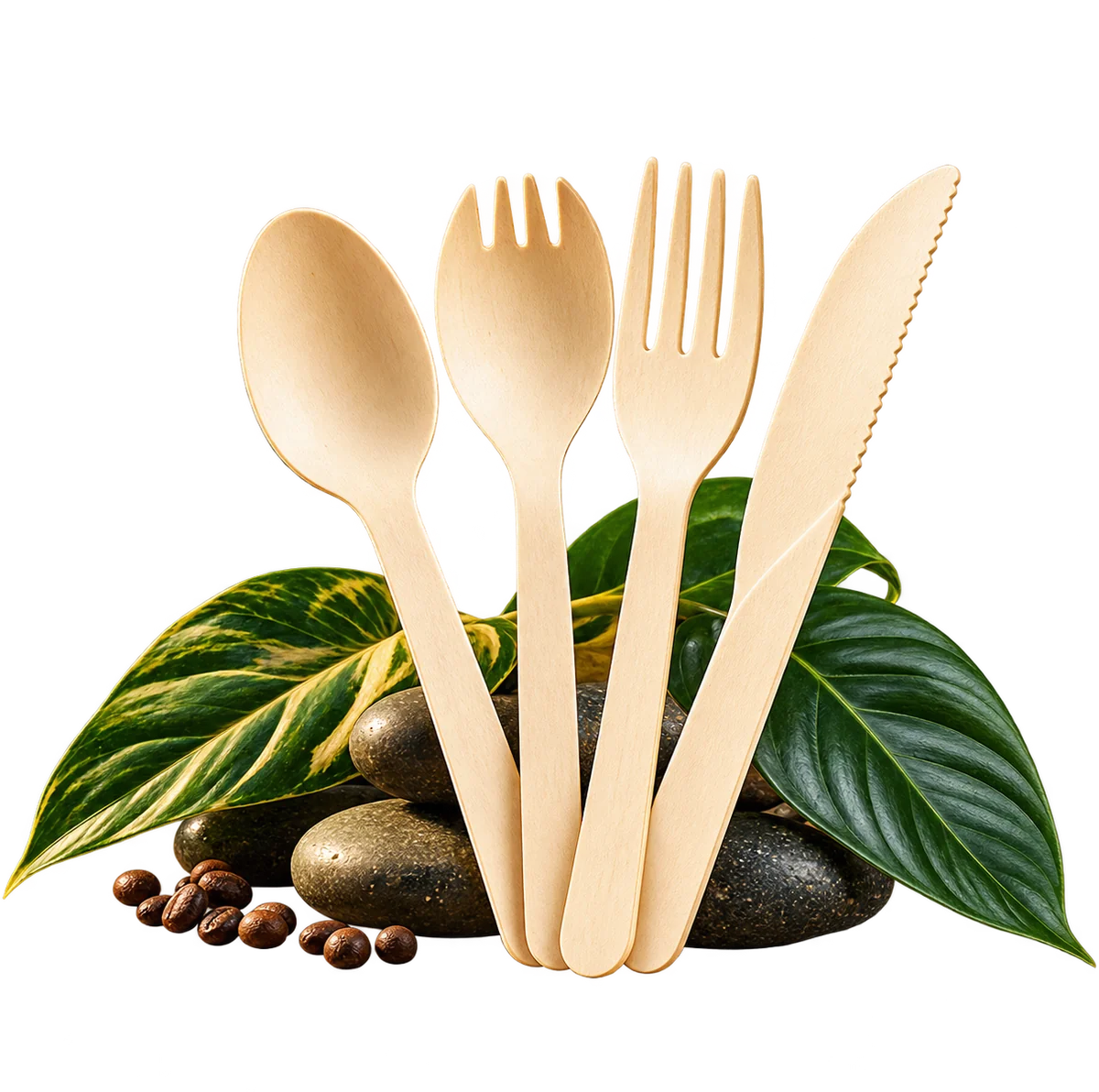 Wooden spoons, forks and knives