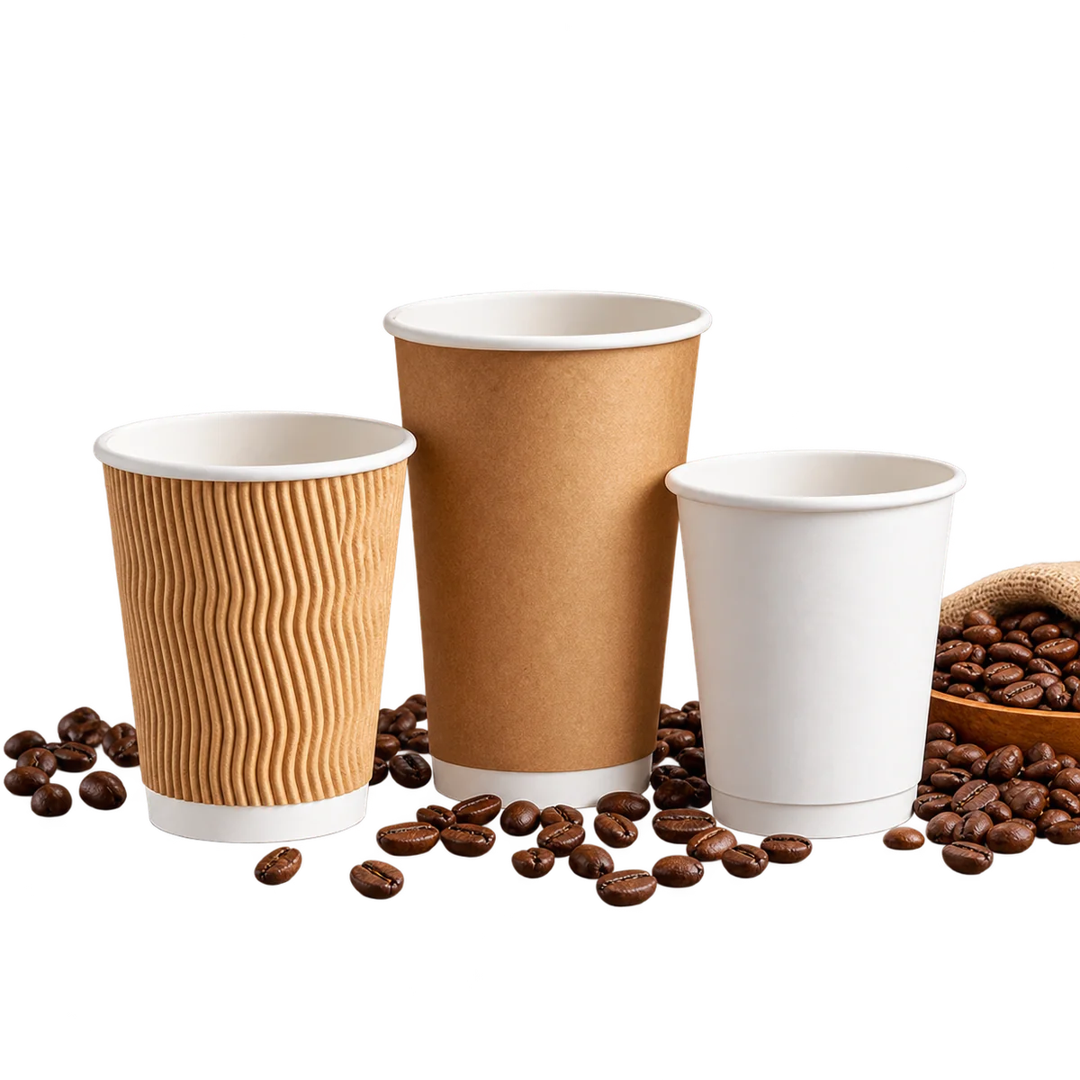 Single, double and ripple wall paper cups