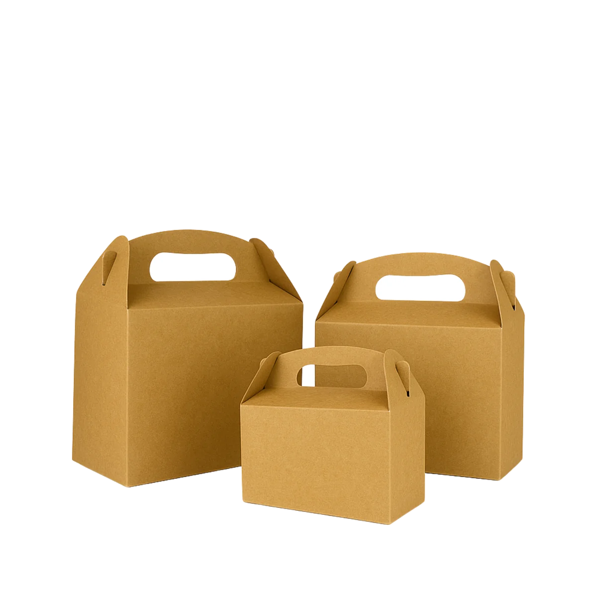 Kraft snack boxes with carry handles